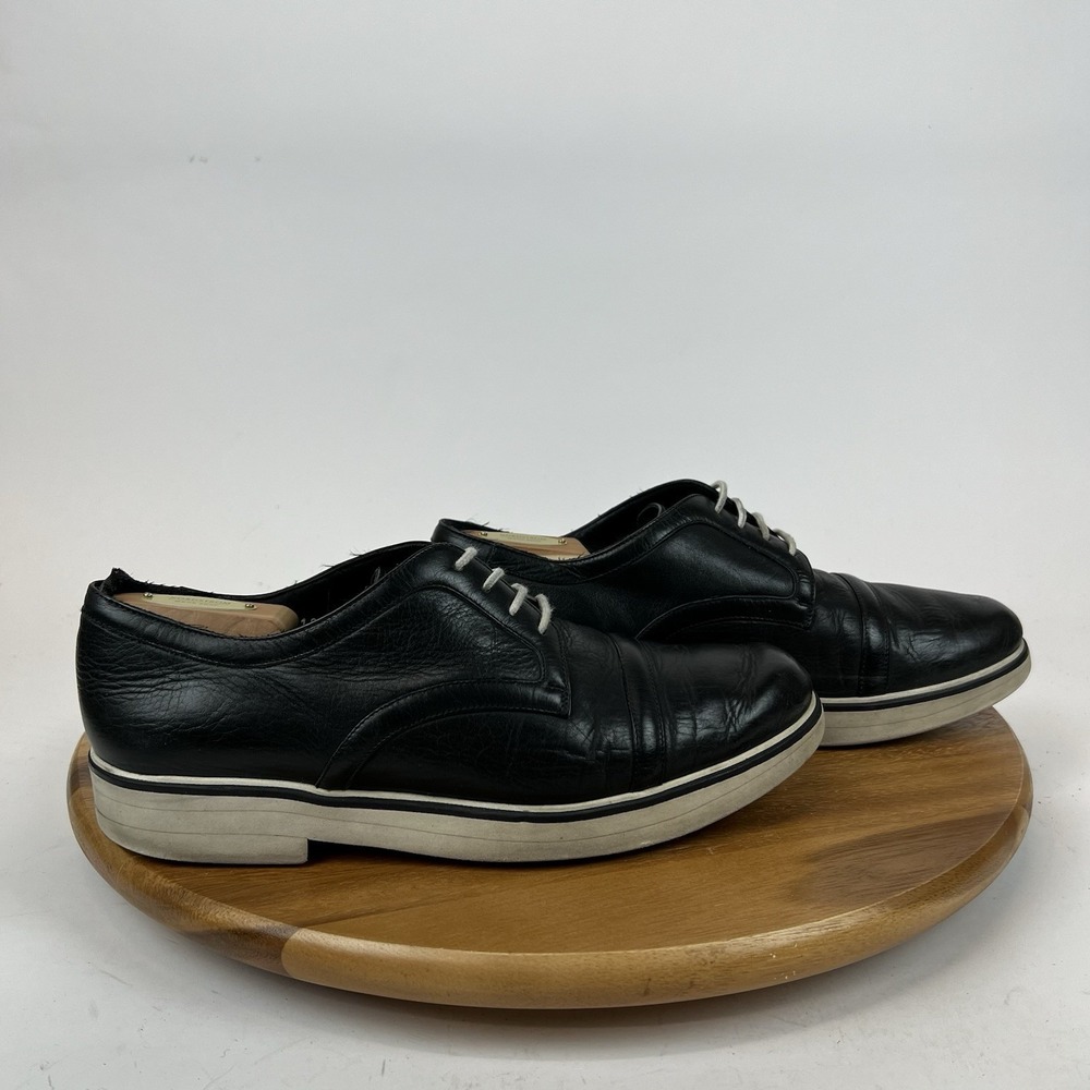 Mens Nicholas Kirkwood Black Leather Lace Up Casual Derby Shoes Size EU 43 GUC
